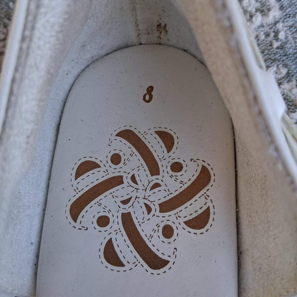 Sam & Libby ASHA White Woven Espadrille Flats Size 8 Fisherman Sandals Boho - Picture 4 of 9